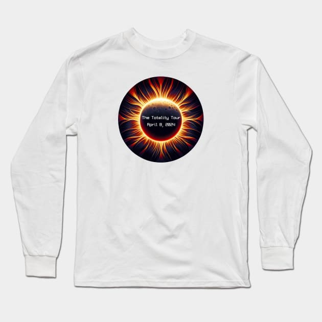 Solar Eclipse Totality Tour 2024 Two-Sided Light Colors Design T-Shirt Long Sleeve T-Shirt by ninistreasuretrove